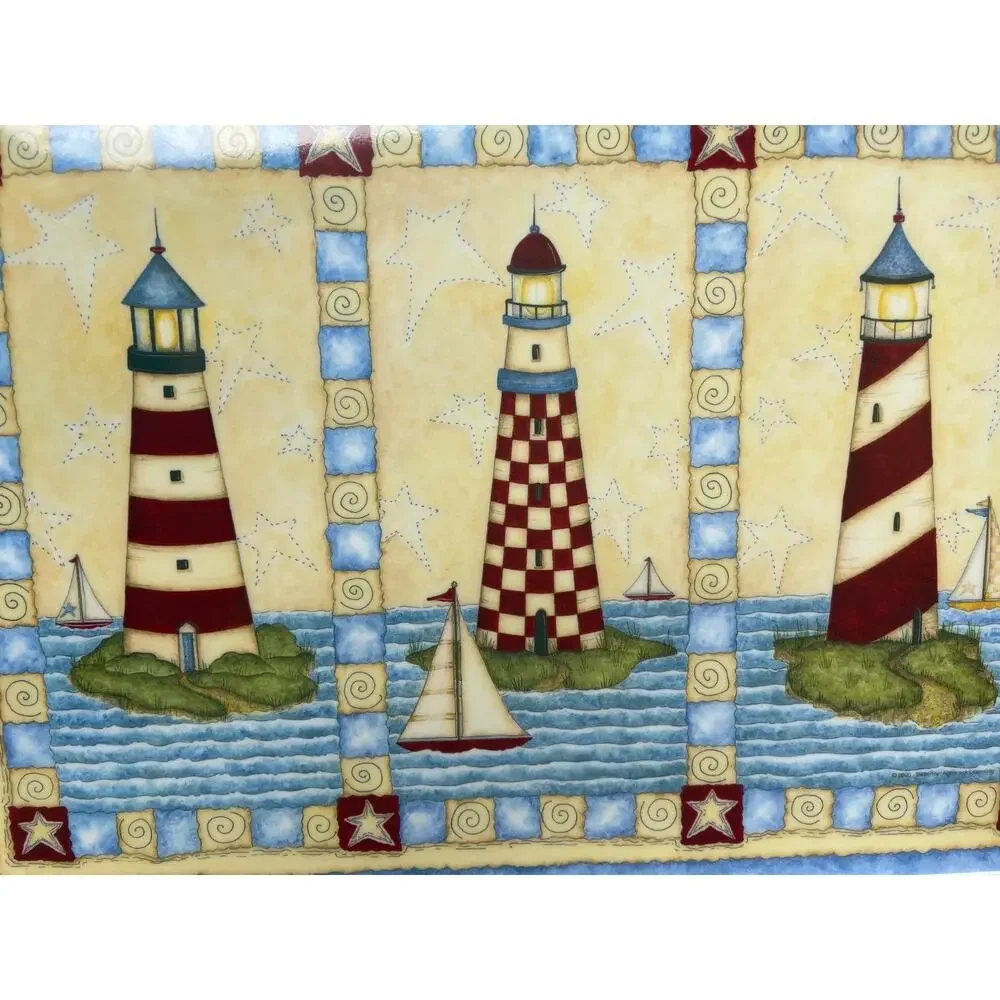 Vtg Precidio Americana Lighthouse & Coastal Folk Art 18